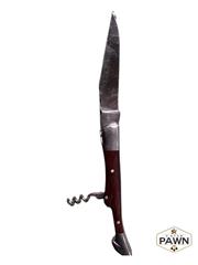 Laguiole By Flying Colors Wood Handled Folding Knife With Corkscrew